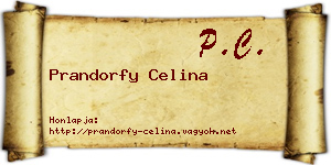 Prandorfy Celina névjegykártya